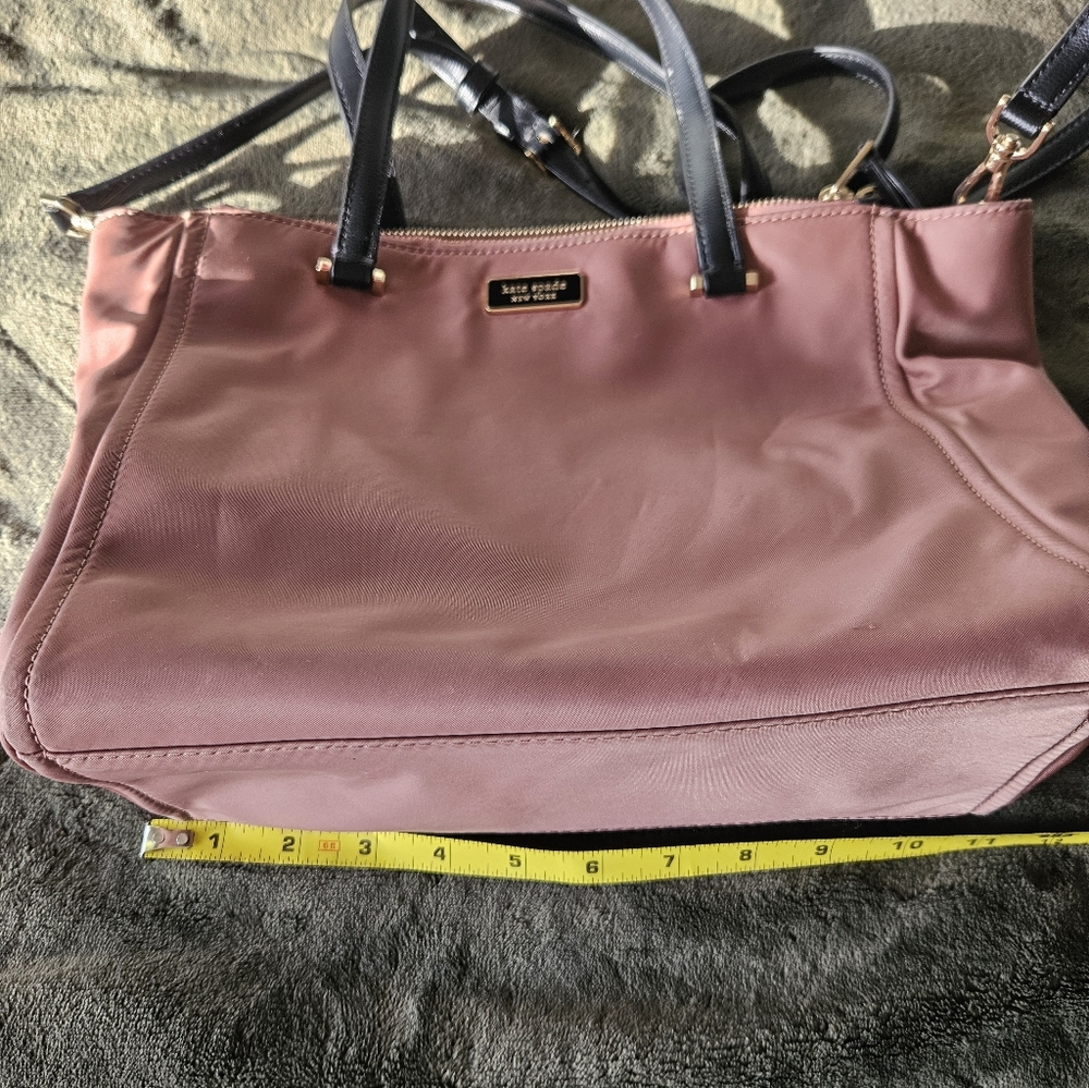 Kate Spade Dawn Sparrow dusty Mauve and Black Nylon shoulder Bag - Picture 3 of 7